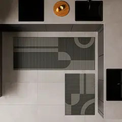 ARMONIA - Alfombra para cocina 40x120 líneas estilo minimalista 728