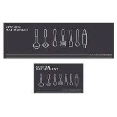 ARMONIA - Alfombra cocina 40x120 utensilios diseño moderno antideslizante 729