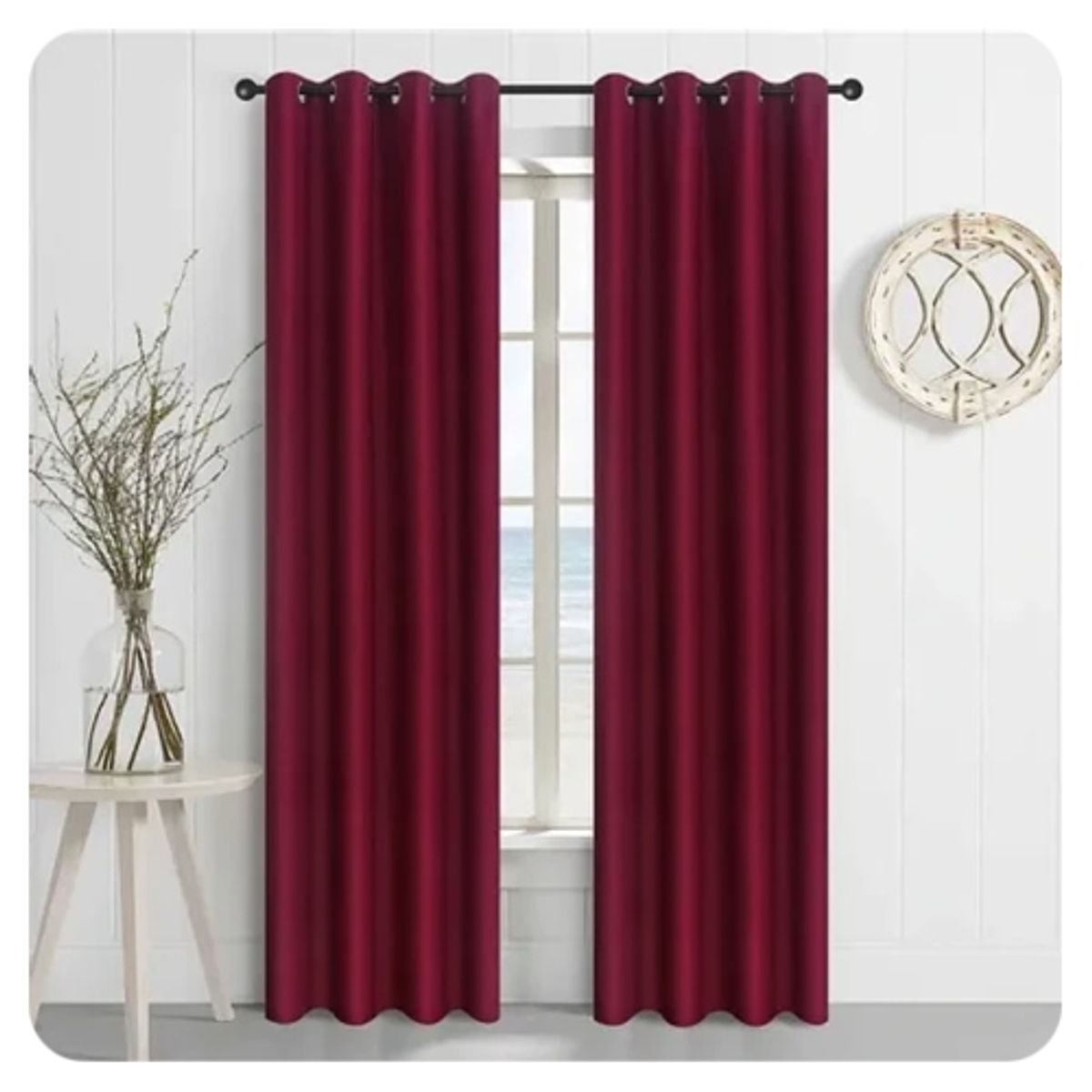 GENERICO - CORTINA BURDEO 2 PAÑOS 140X230 C/U  ENGOMADA BLACKOUT TF