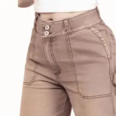 TRUCCOS JEANS - Jeans Wide Leg Mujer Café Mocca Tiro Alto T22107808