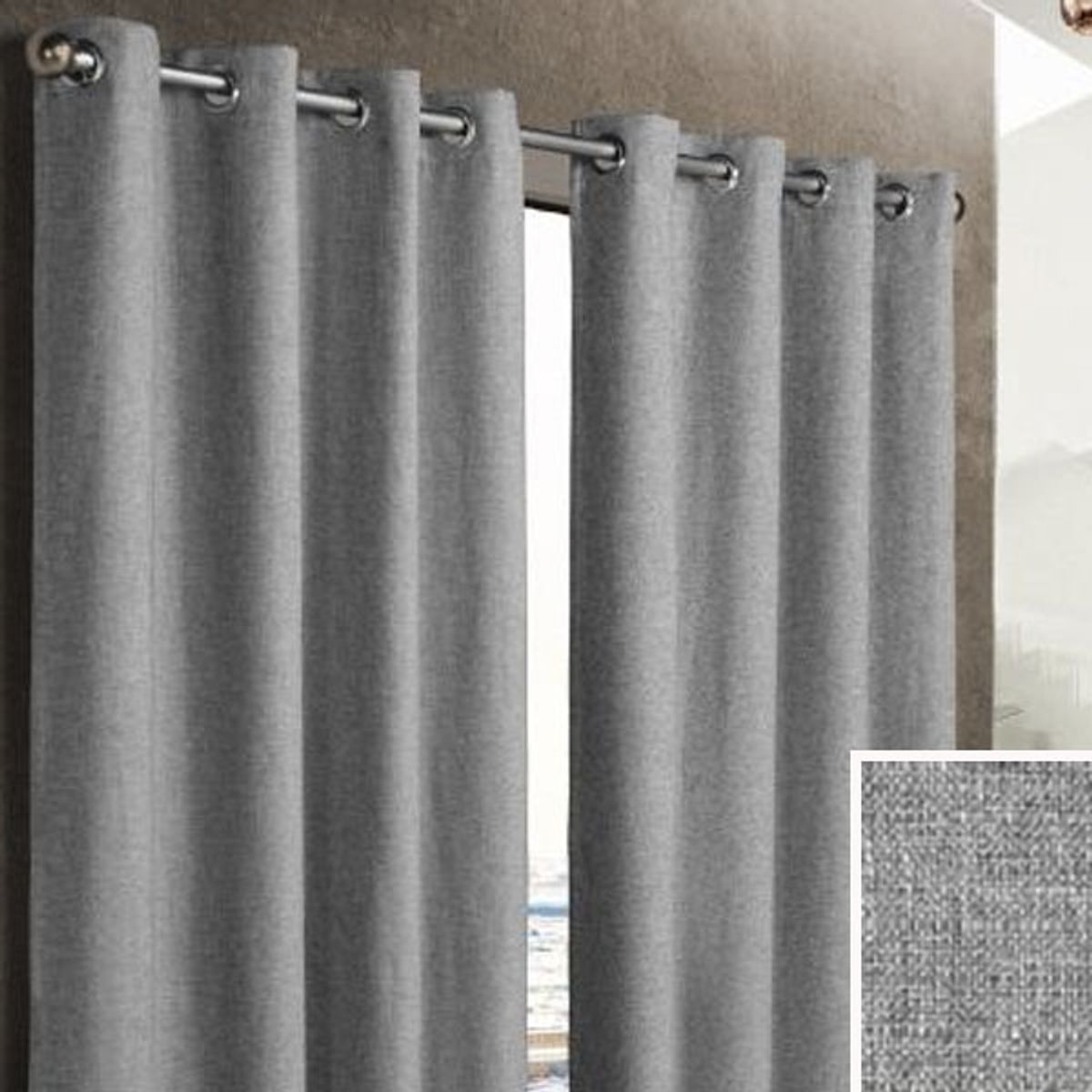 GENERICO - cortinas gruesa engomada 100% blackout, 2 lienzo GRIS 140x230