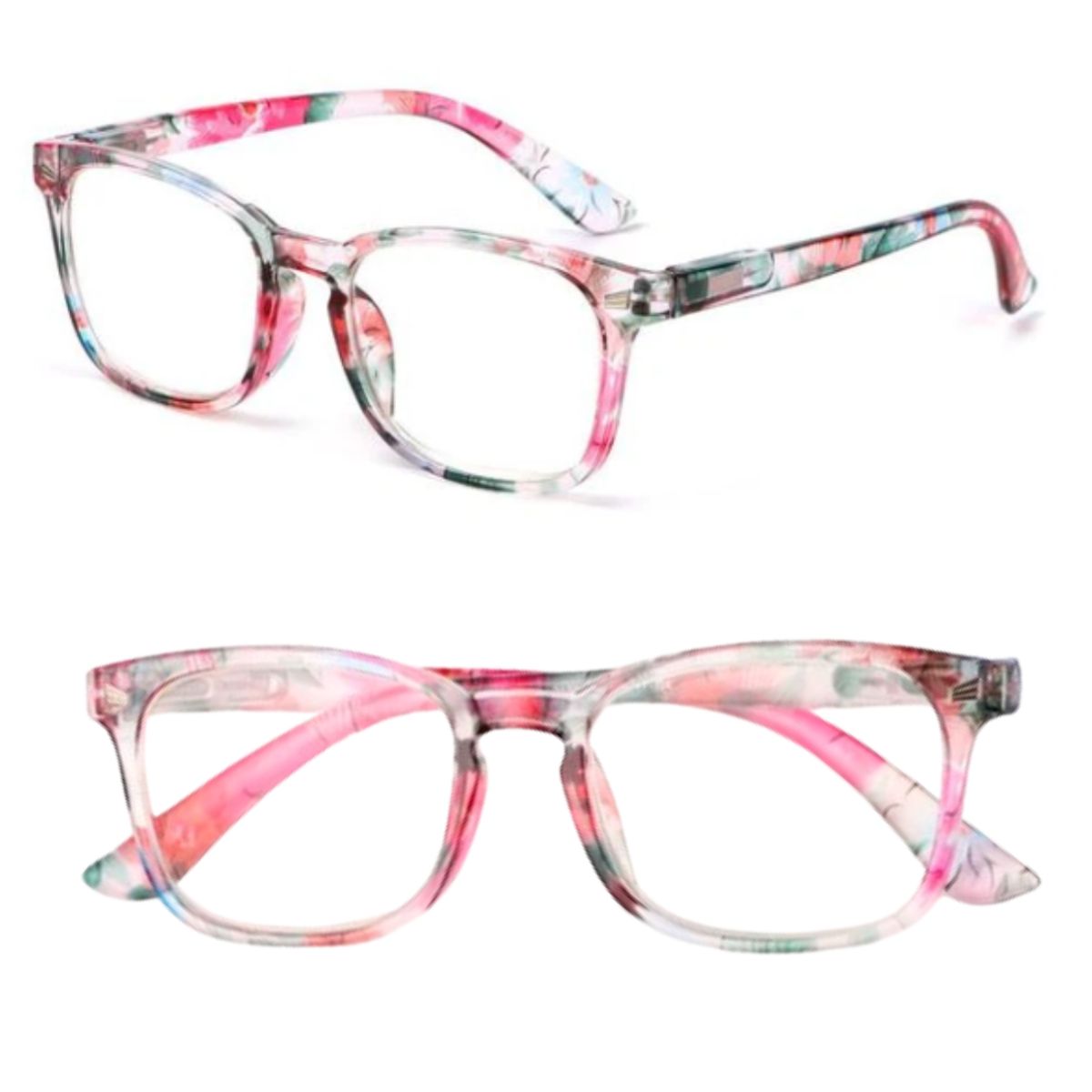 JM - Lente Óptico Flowers 1.00 Presbicia De Lectura Anteojos Graduados