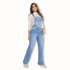 TRUCCOS JEANS - Jardinera Oversize Mujer Azul Claro T28076041
