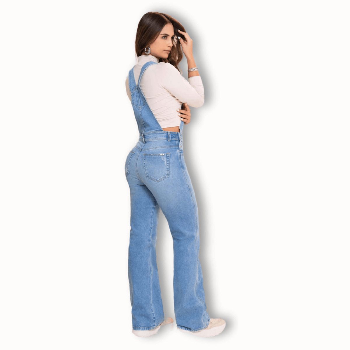 TRUCCOS JEANS - Jardinera Oversize Mujer Azul Claro  T28076041