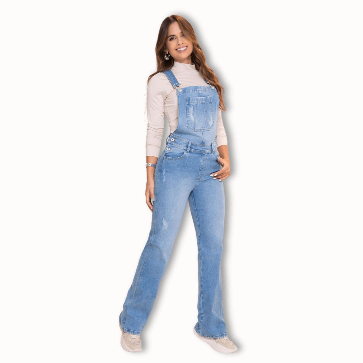 TRUCCOS JEANS - Jardinera Oversize Mujer Azul Claro  T28076041