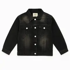 KIBOU - Chaqueta Mezclilla Niños Denim Clásica con Bolsillos
