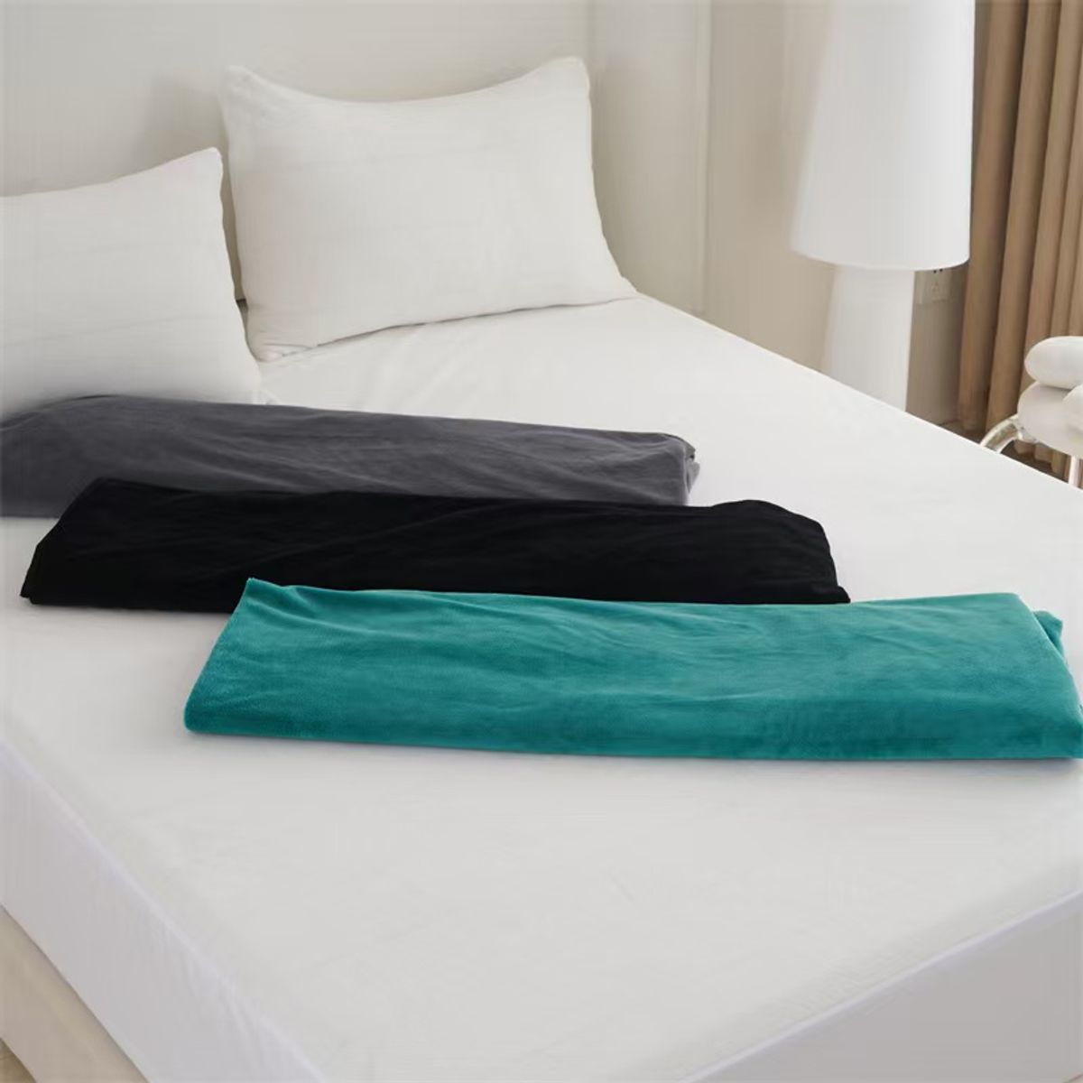 GENERICO - TOPPER O CUBRE COLCHON PLUSH IMPERMEABLE 1.5 PLAZA NEGRO TF