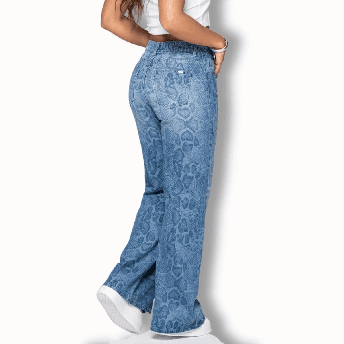TRUCCOS JEANS - Jeans Wide Leg Mujer Animal Print Pitón  T22107724
