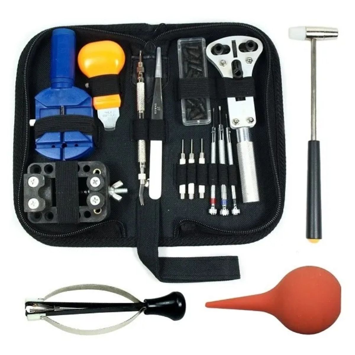 GENERICO - Kit Completo Herramientas Relojeria Para Relojes + Funda