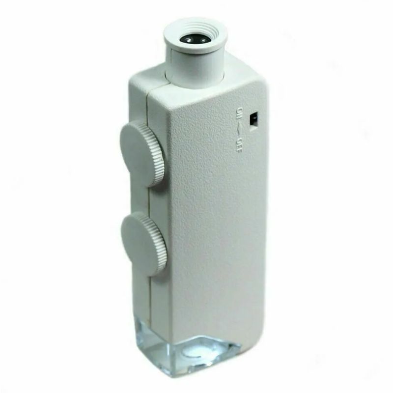 GENERICO - Mini Microscopio Bolsillo 160x-200x Con Luz Led Con Funda
