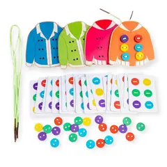GENERICO - JUEGO DE ENHEBRAR BOTONES MONTESSORI