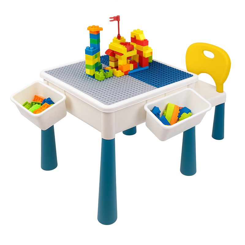 MOVI - Mesa de Juego Infantil con Bloques y Silla