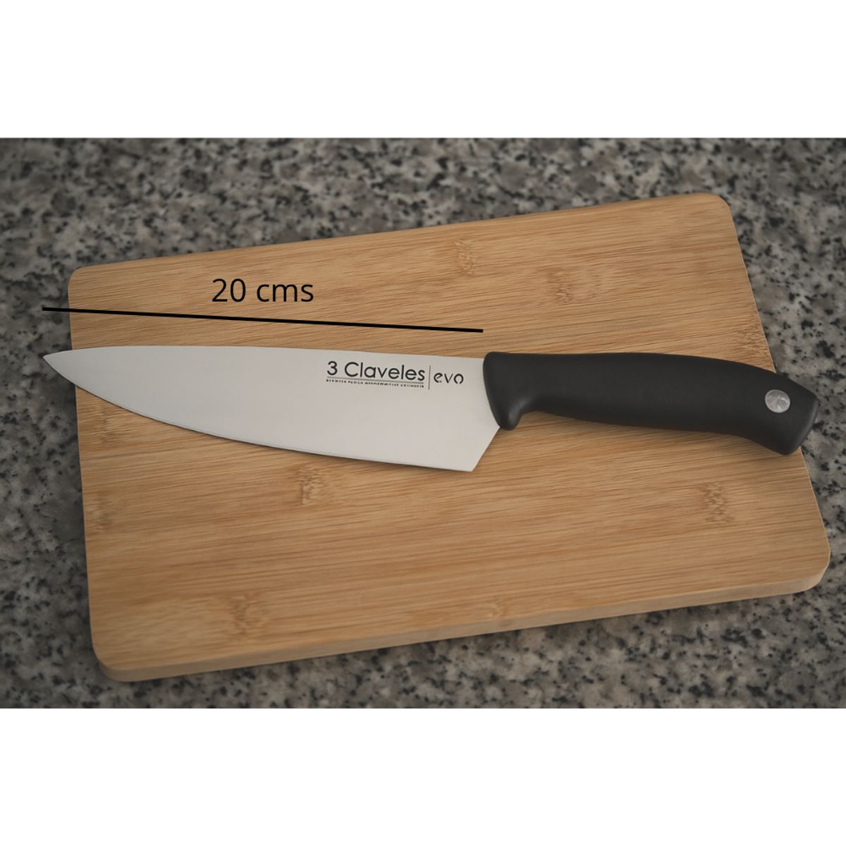 3 CLAVELES - Cuchillo Cocinero 20 CMS