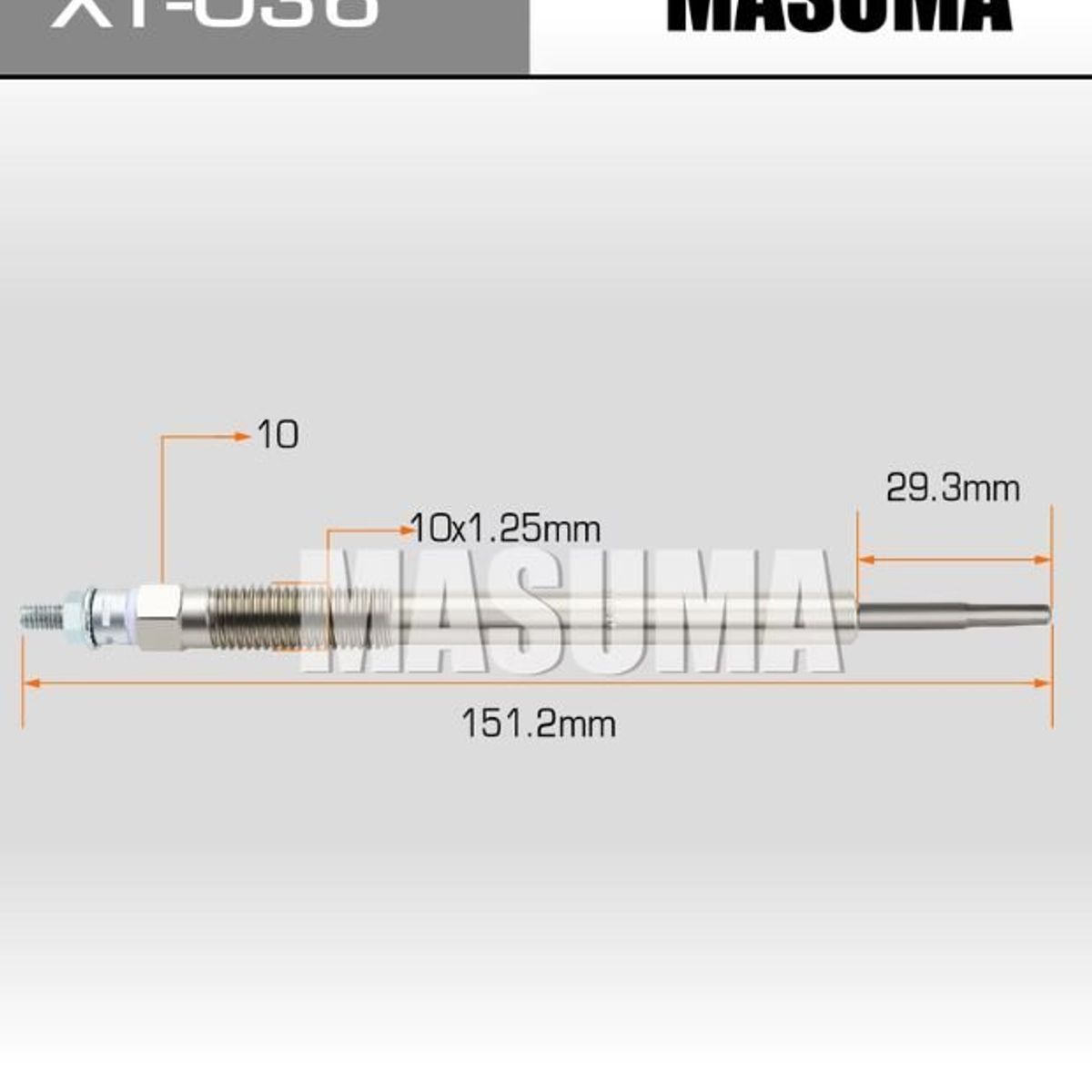 GENERICO - Bujías Incandescente Masuma Pack 4 Toyota Hilux 24 28 2015-2024 XT-036