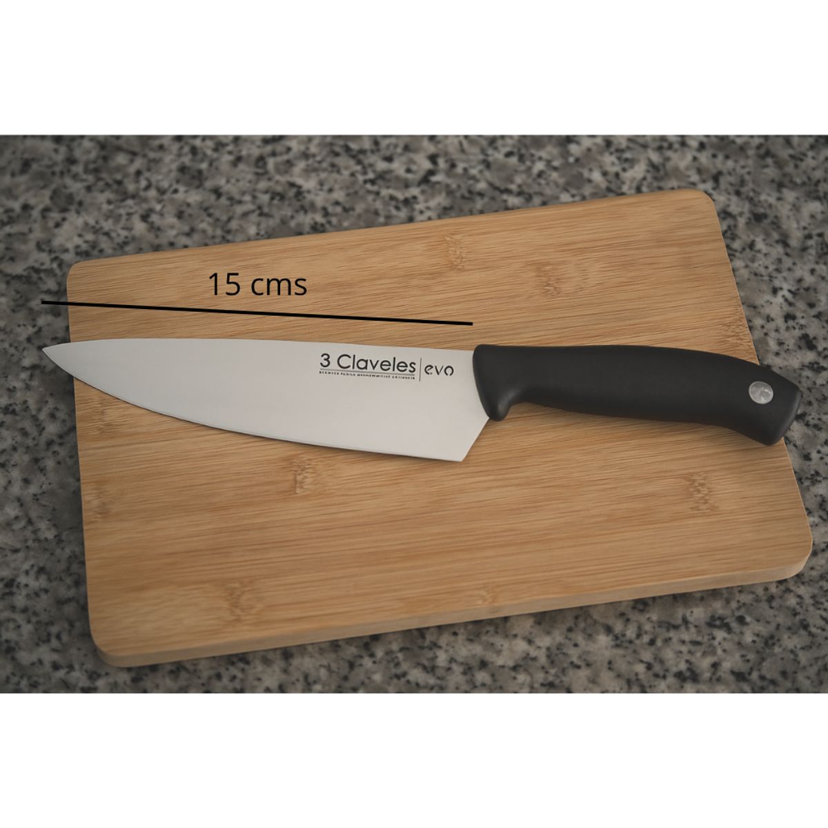 3 CLAVELES - Cuchillo Cocinero 15 CMS