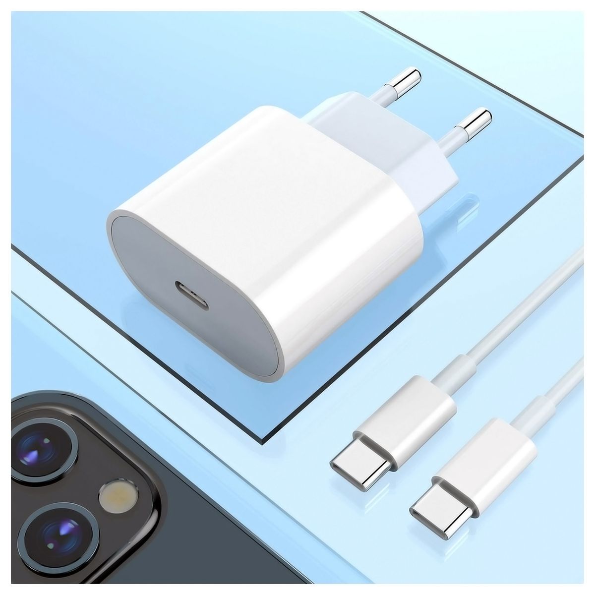 IRM - Cargador Para iPhone Carga Ultra 20 Watts Con Cable