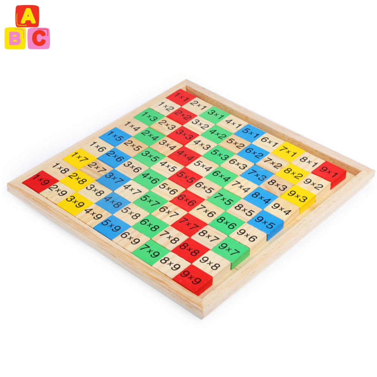 ABC - Juego Tabla de Multiplicar de Madera Educativo Montessori
