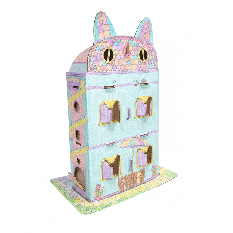 Casa para Armar, Pintar y Jugar (Chica)  Gabbys Dollhouse