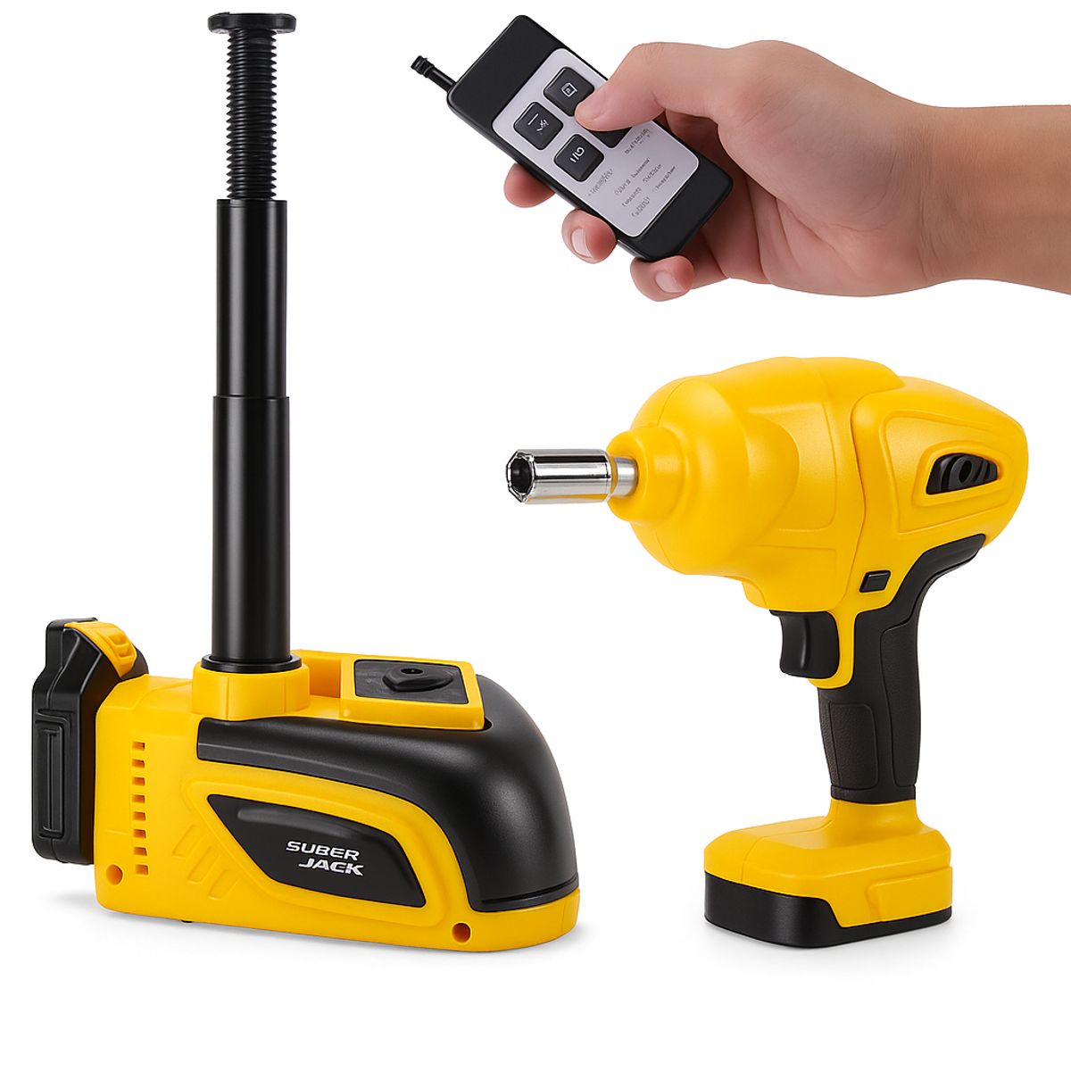 MOVI - Gata Hidráulica 5 Toneladas + Llave con Control Remoto