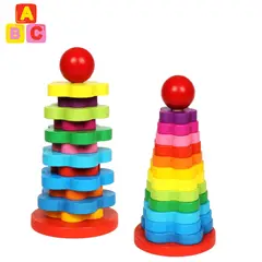 ABC - Torres Apilables de Madera Juguete Educativo Montessori