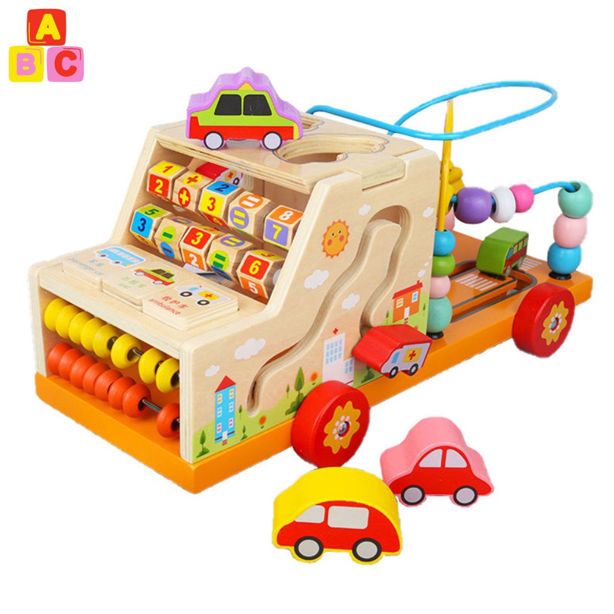 ABC - Centro de Actividades de Madera Multifuncional Montessori