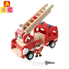 ABC - Camión de Bomberos de Madera Juguete de Rol