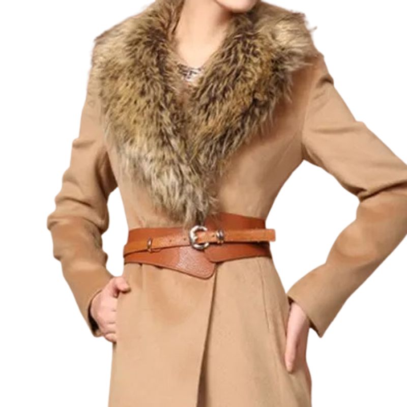 DANZAMANIA - Cinturon Estilo Coreano Ancho Mujer con Hebilla Corsé Estiliza Cintura