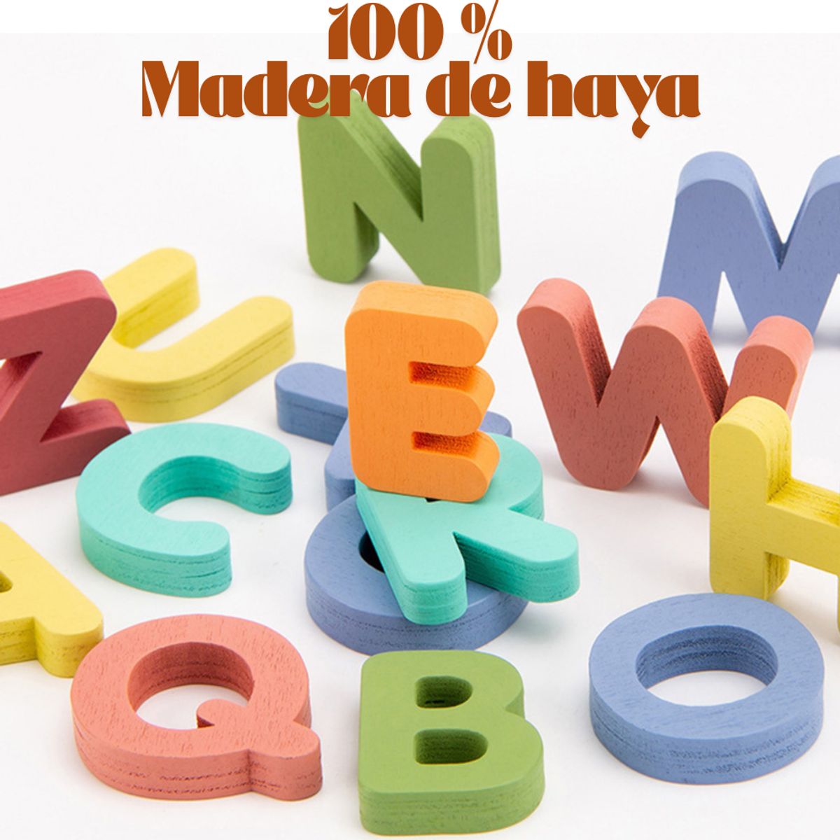 ABC - Abecedario Didáctico en Madera Letras y Palabras