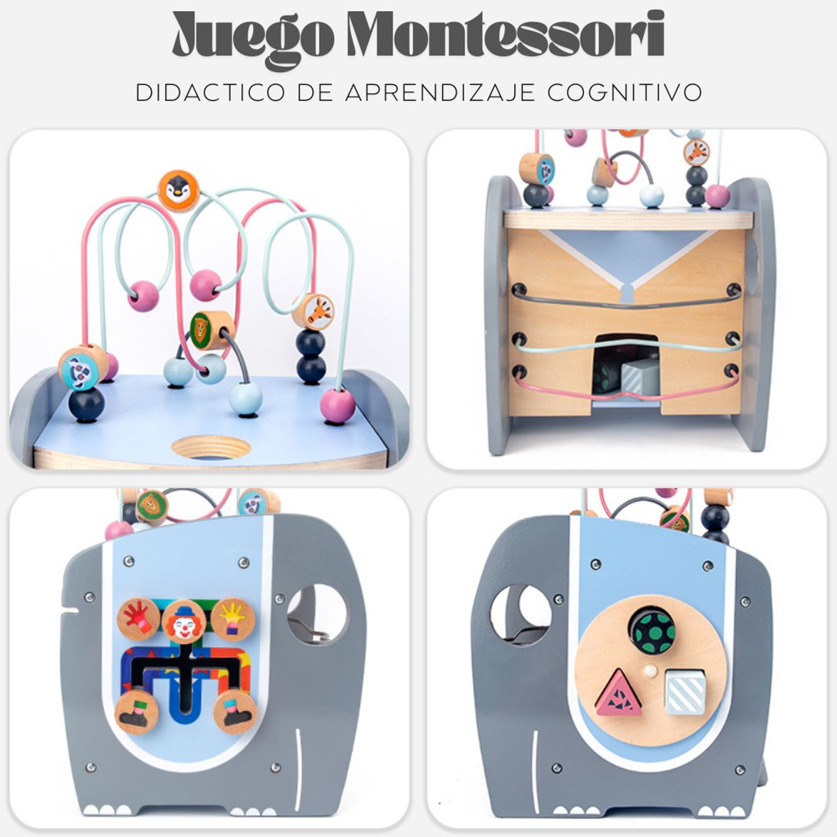 ABC - Centro de Actividades Montessori de Madera Multijuegos