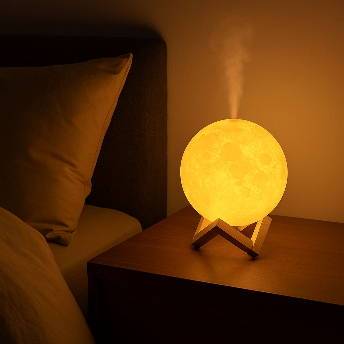 MOVI - Lámpara Humidificador Luna 3D