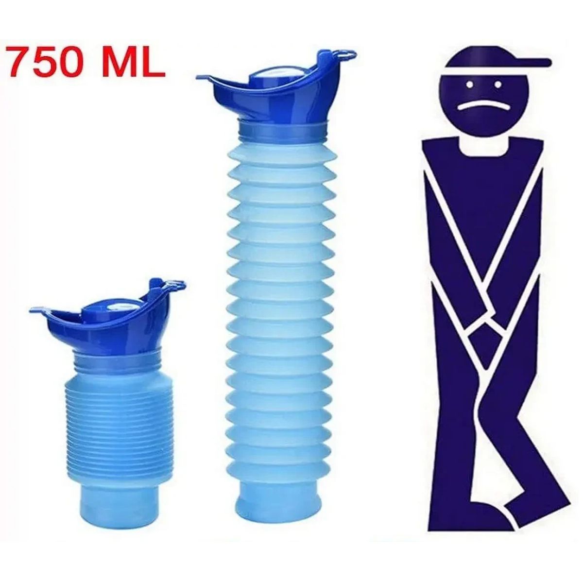 ESPACIO SEOUL - Kit Portatil para orina en exteriores o viaje 750mL Botella Pis Unisex