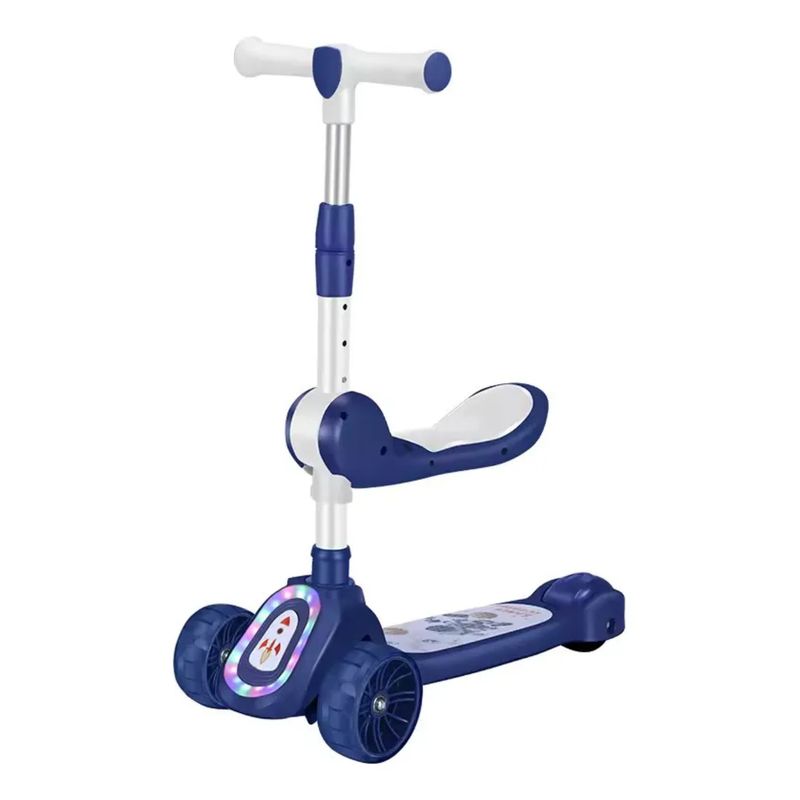 LISM - Scooter 2 En 1 Spaceman Rueda Con Luz Y Sonido 3 Ruedas