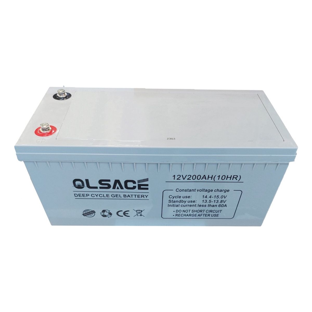 GENERICO - Bateria Ciclo Profundo 12v 200ah Baterias Gel Energia Solar