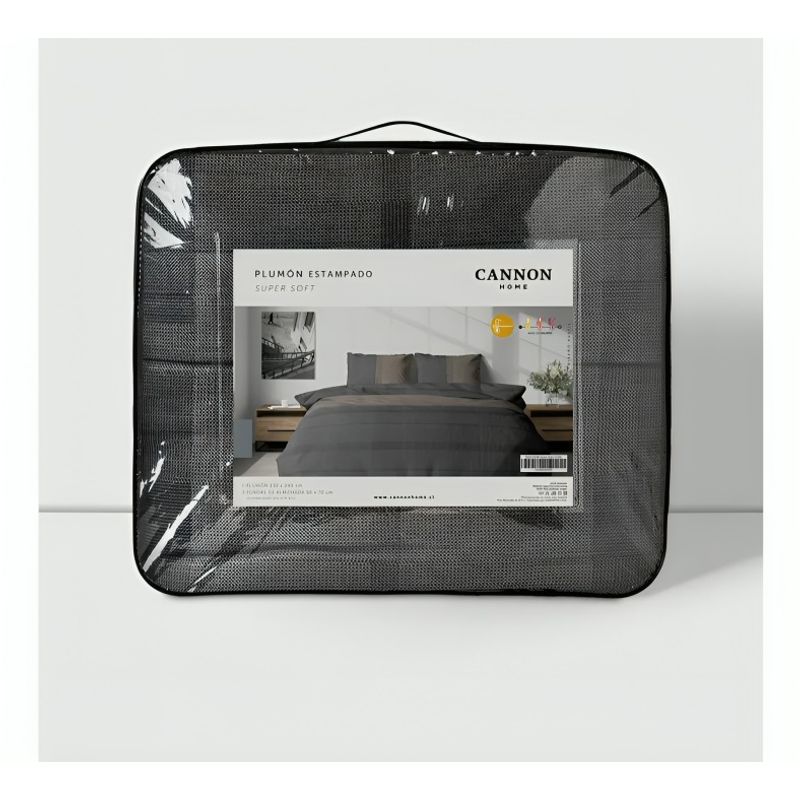 CANNON - Plumón Estampado 2 Plazas  Rustic  Cannon  Incluye 2 Fundas-CANNON