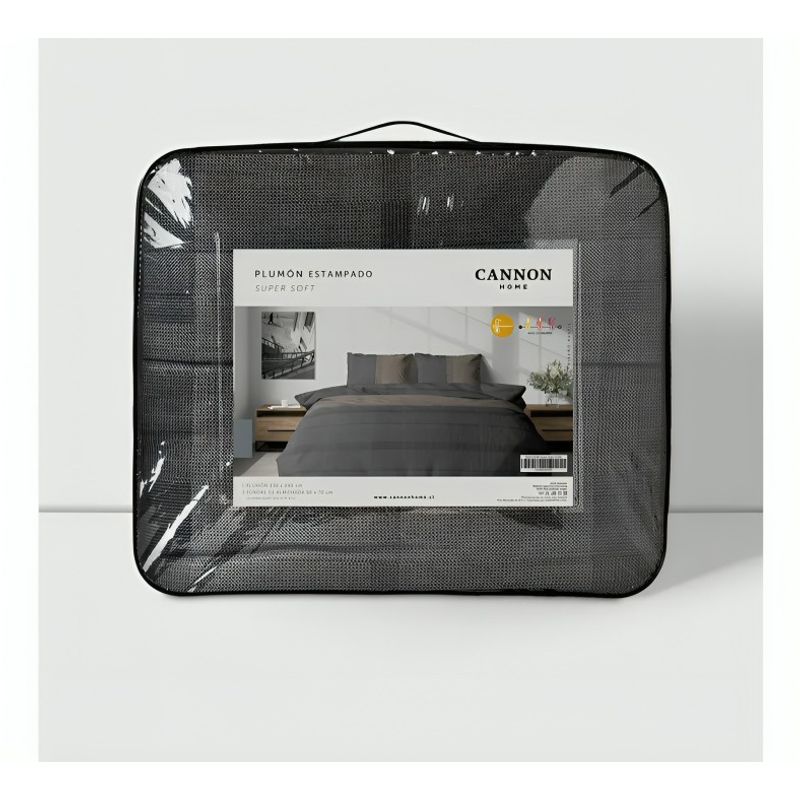 CANNON - Plumón Estampado 2 Plazas / Rustic – Cannon  Incluye 2 Fundas-CANNON