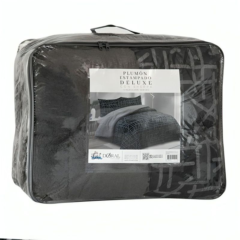DORAL - Plumón Estampado Deluxe Sherpa 2,5 Plazas  Trama  Doral  250×240 cm