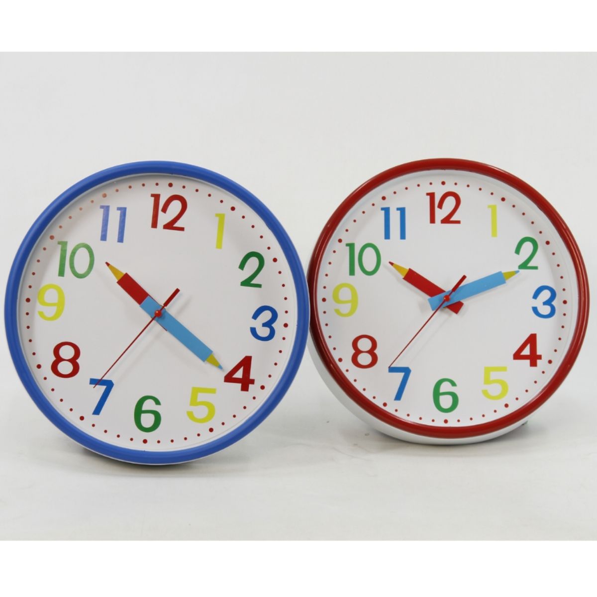 GENERICO - Reloj Mural de Colores Manecillas de Lápiz