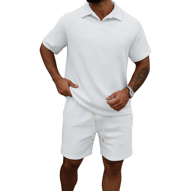 D'JOE - Conjunto Polo Y Short Hombre Estilo Urbano Verano Mónaco