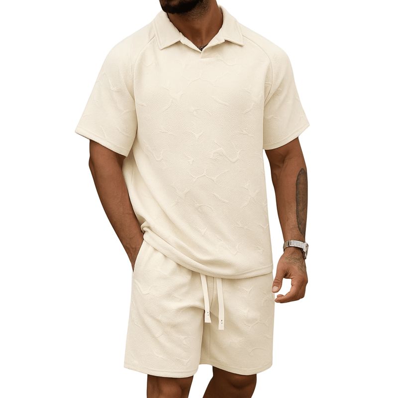 D'JOE - Conjunto Polo Y Short Hombre Estilo Urbano Verano Mónaco