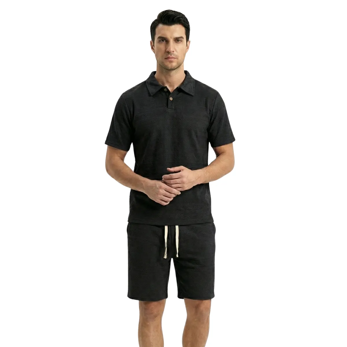 D'JOE - Conjunto Polo Y Short Hombre Estilo Urbano Verano Mónaco