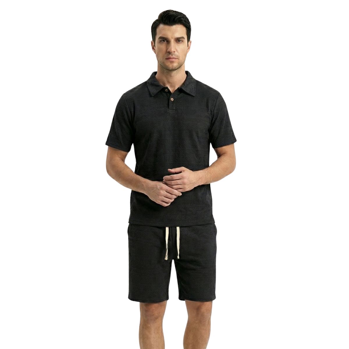 D'JOE - Conjunto Polo Y Short Hombre Estilo Urbano Verano Mónaco