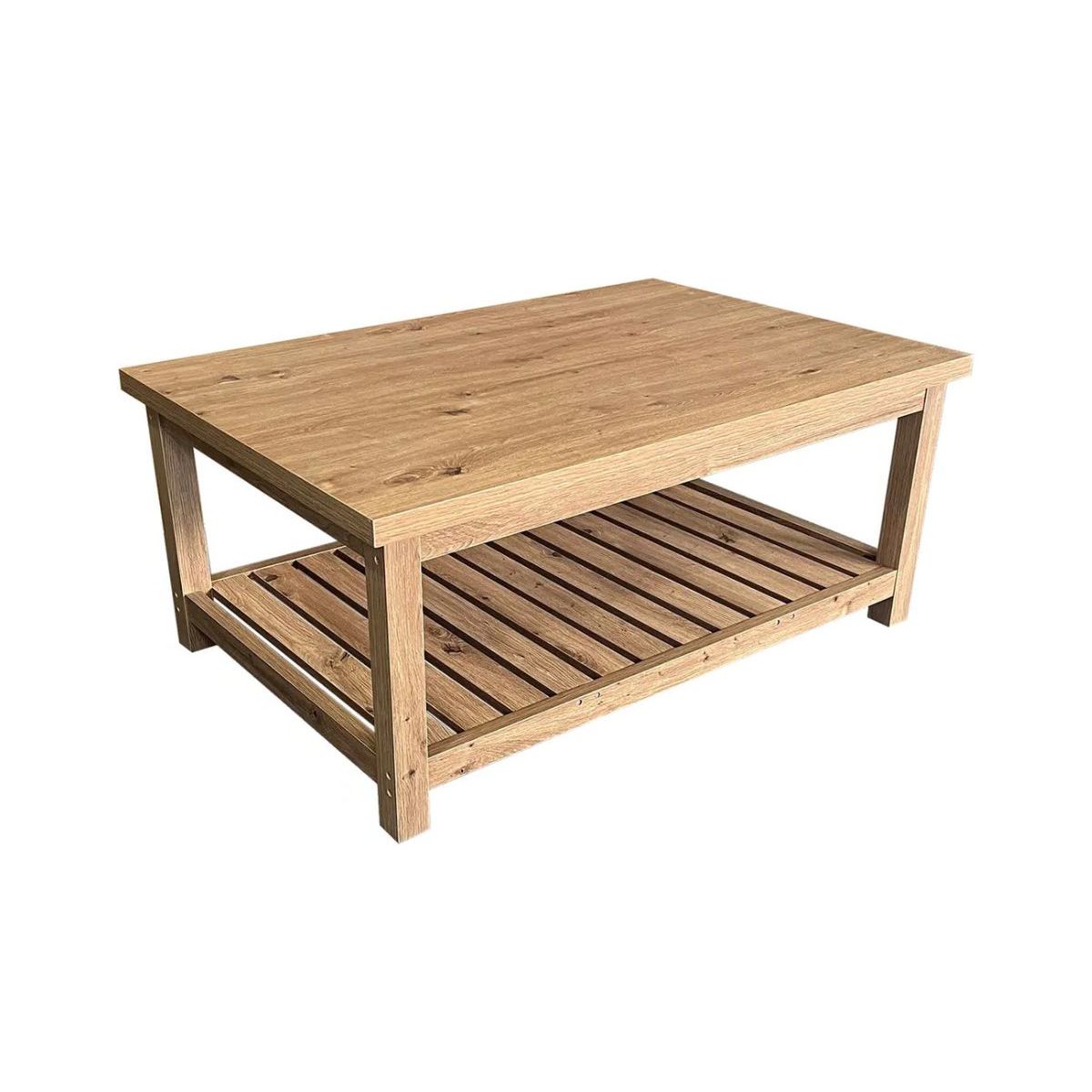 HABITA2 CHILE - Mesa De Centro Rectangular Japandi- Natural