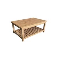 Mesa De Centro Rectangular Japandi- Natural