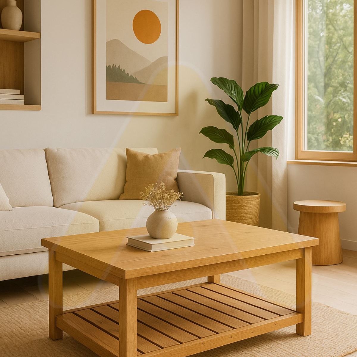 HABITA2 CHILE - Mesa De Centro Rectangular Japandi- Natural