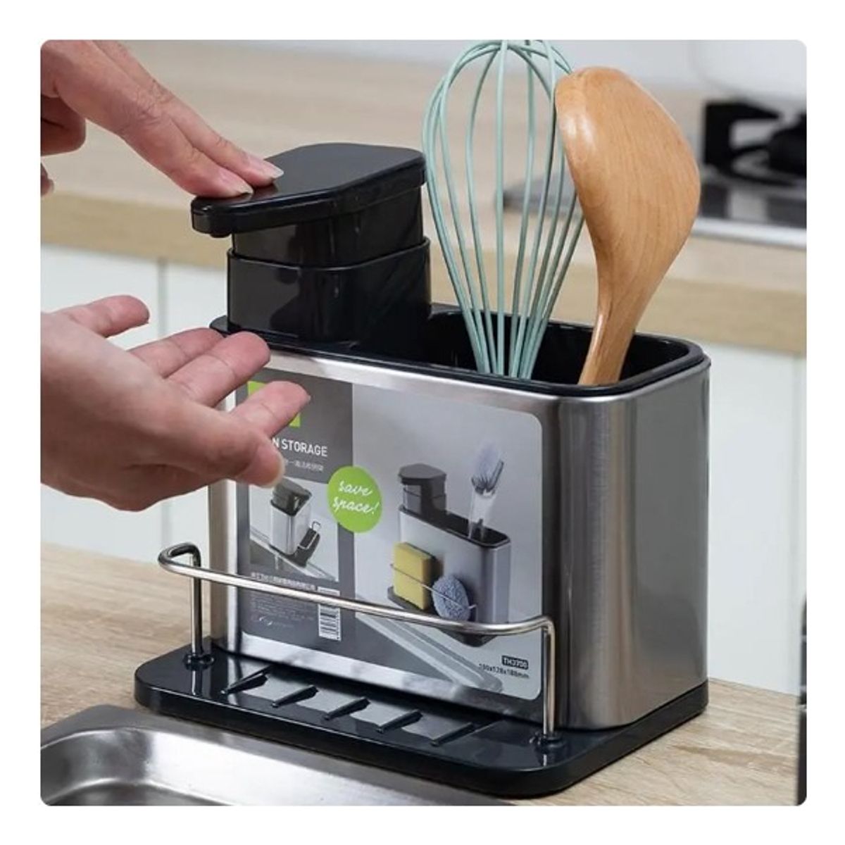 GENERICO - Dispensador Jabón 3 En 1 Color Plateado