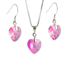 MABELITA - Conjunto Cadena Aros Plata 925 y Cristales Swarovski
