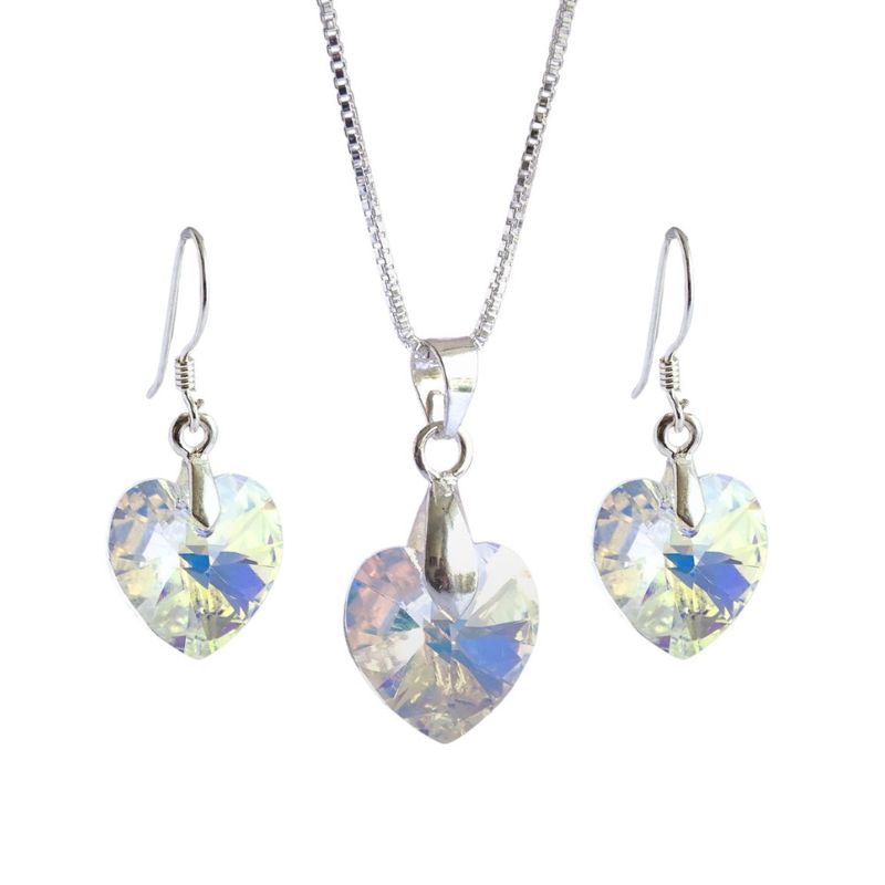 MABELITA - Conjunto Cadena Aros Plata 925 y Cristales Swarovski