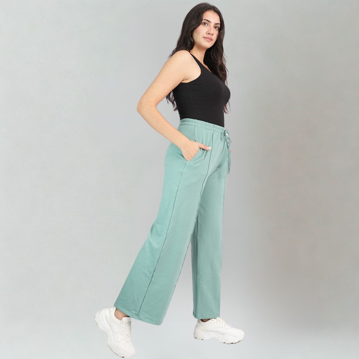 DESIGNERS - Pantalon Buzo Jogger Mujer Palazzo Algodon
