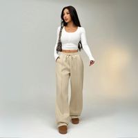 Pantalon Buzo Jogger Mujer Palazzo Algodon