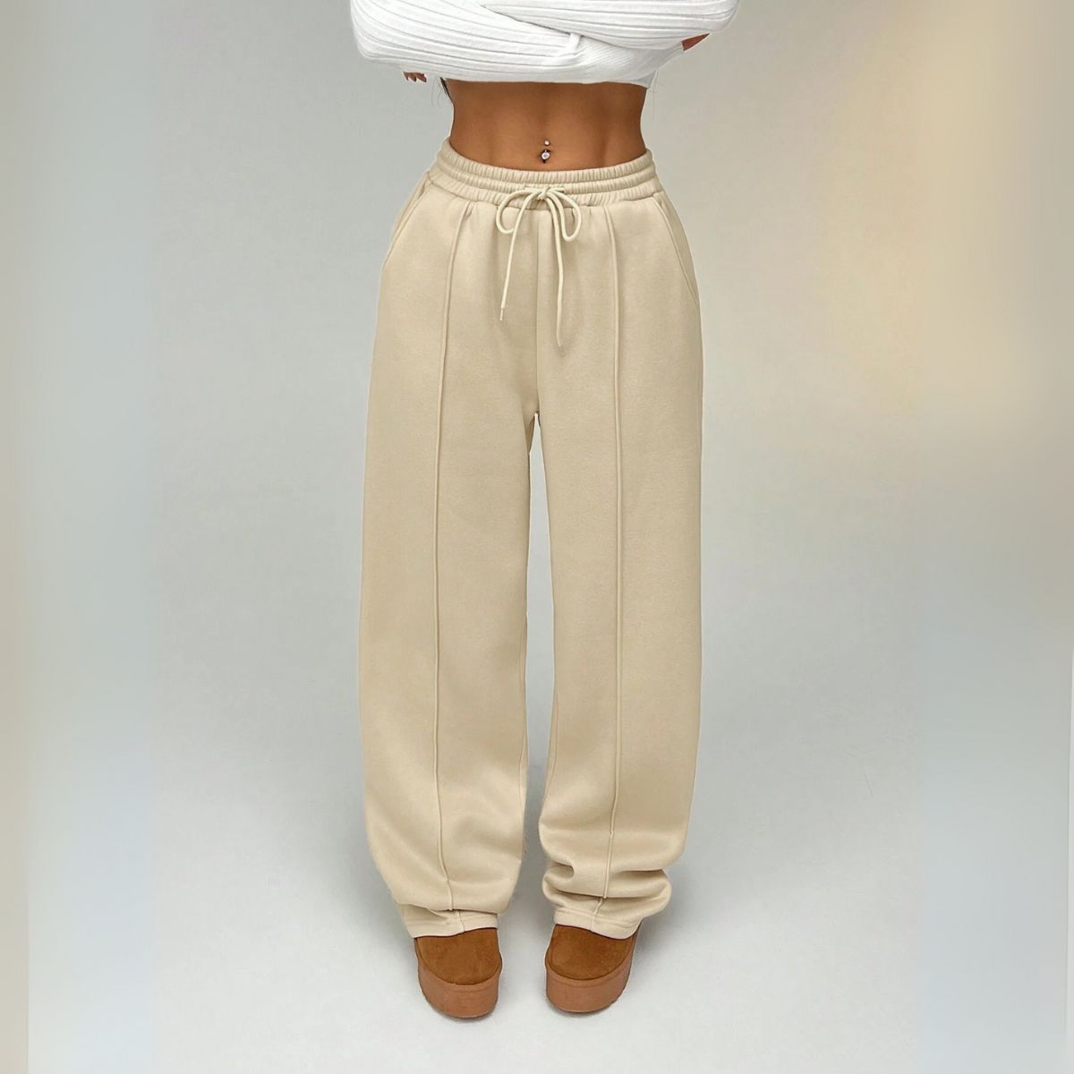 DESIGNERS - Pantalon Buzo Jogger Mujer Palazzo Algodon